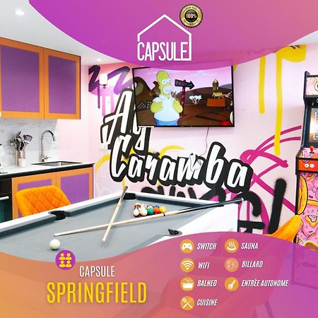 Capsule Springfield - Balneo -Sauna - Billard Douai Buitenkant foto